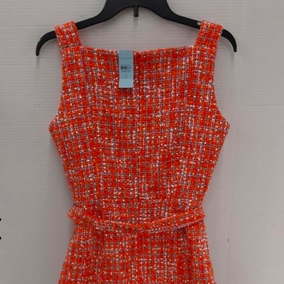 NWT Ann Taylor Orange Tweed Dress - Picture 5 of 6